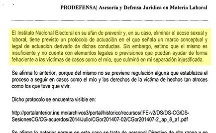 Denuncia empleada acoso sexual en INE… y la corren