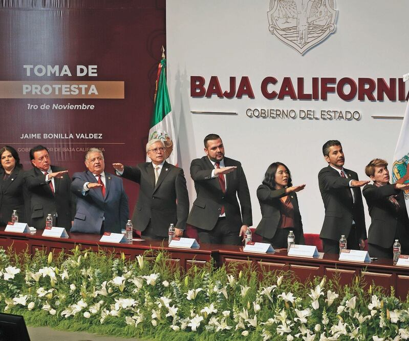 Arranque. El mandato del morenista Jaime Bonilla acaba con una racha de 30 años de gobiernos panistas. Foto/BERENICE FREGOSO. EL UNIVERSAL