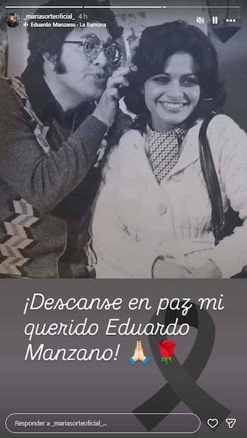 La actriz María Sorté despide al actor Eduardo Manzano.