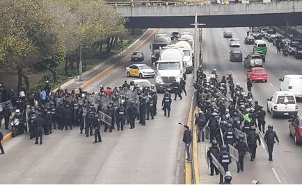 Se enfrentan policías federales y capitalinos en el aeropuerto por bloqueo