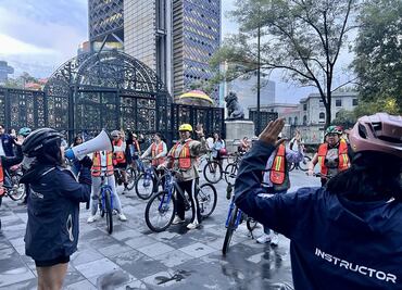 Alcaldía Miguel Hidalgo realiza la primera Rodada de Mujeres Libres; reciben capacitación en defensa personal mientras usan la bici