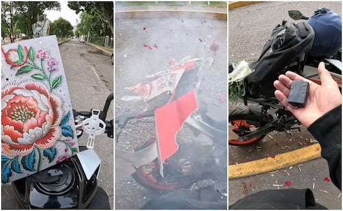 Repartidor lleva explosivo oculto en bolsa de regalo y estalla antes de ser entregado; video enciende debate