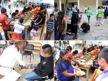 Dan ayuda y atención médica a desplazados de Chenalhó