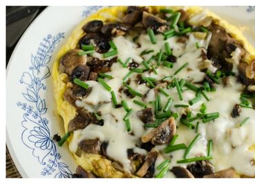 #RECETA de tortilla de champiñones con cinco ingredientes
