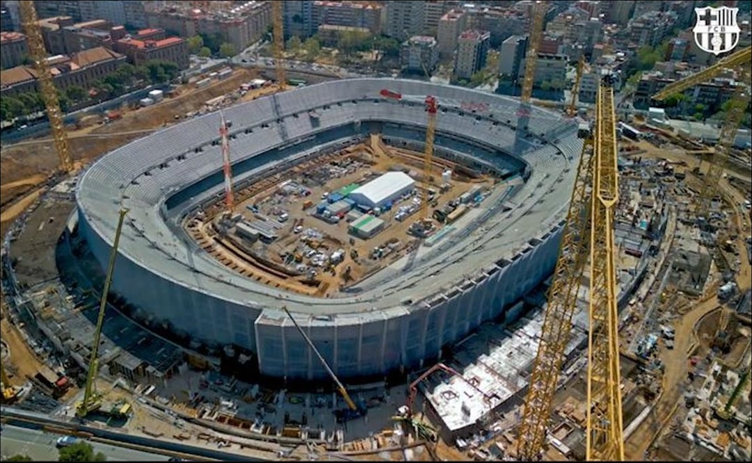 El estadio Camp Nou sigue en remodelación / FOTO: Especiales