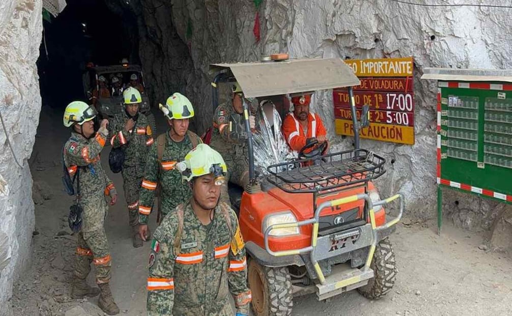 Rescate de trabajador en la mina de Santa Fe en Sinaloa (08/04/2026). Foto: Especial