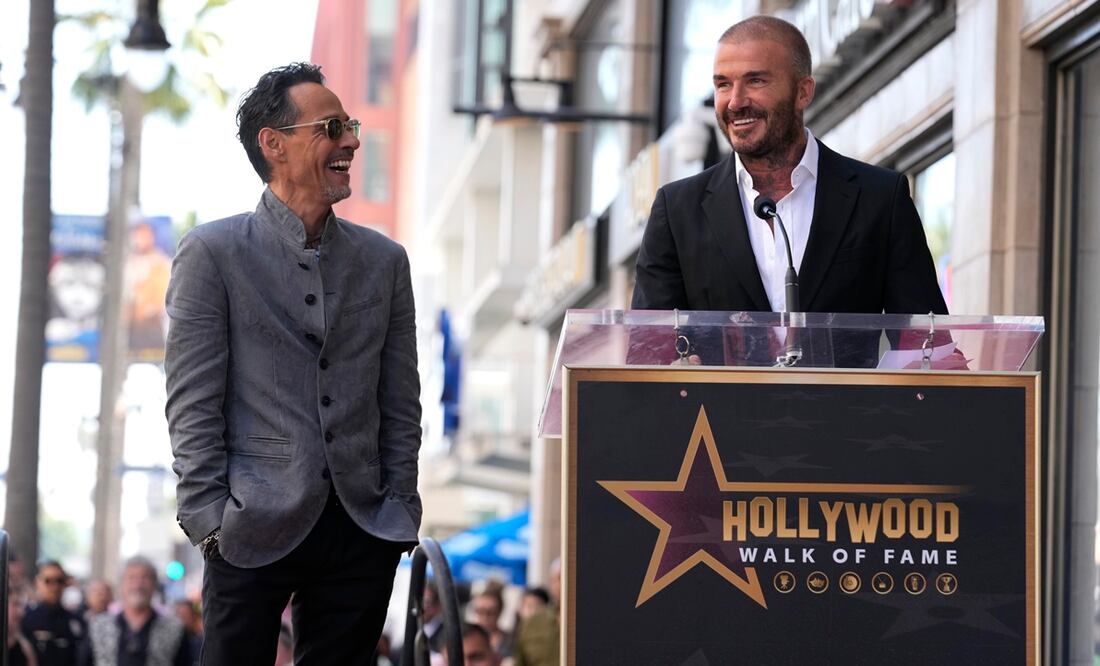 Anthony estuvo acompañado por su gran amigo, el exfutbolista, David Beckham. Foto: AP