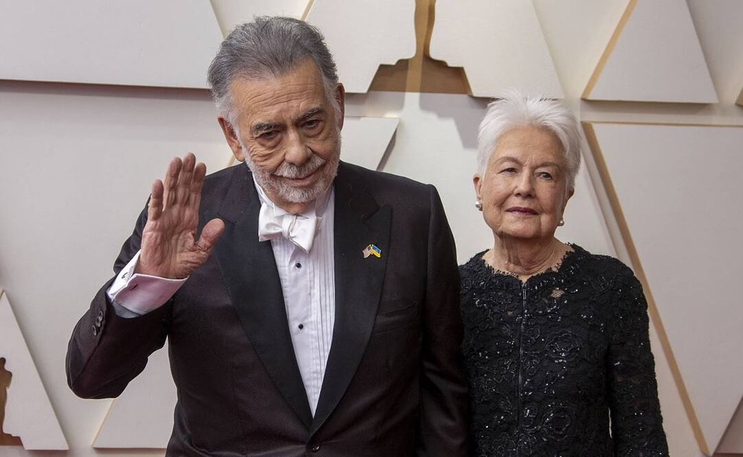 Francis Ford Coppola y Eleanor Coppola durante la alfombra roja de la entrega de los Premios Oscar, en el Teatro Dolby de Los Ángeles, California. Foto: EFE.