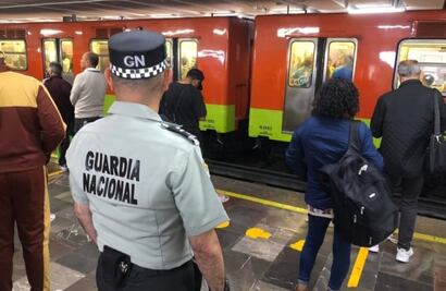 Guardia Nacional se mantiene en 30 estaciones del Metro