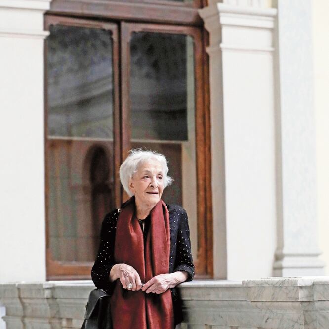 La poeta uruguaya Ida Vitale, ayer en la Biblioteca Nacional de España. JUAN CARLOS HIDALGO. EFE