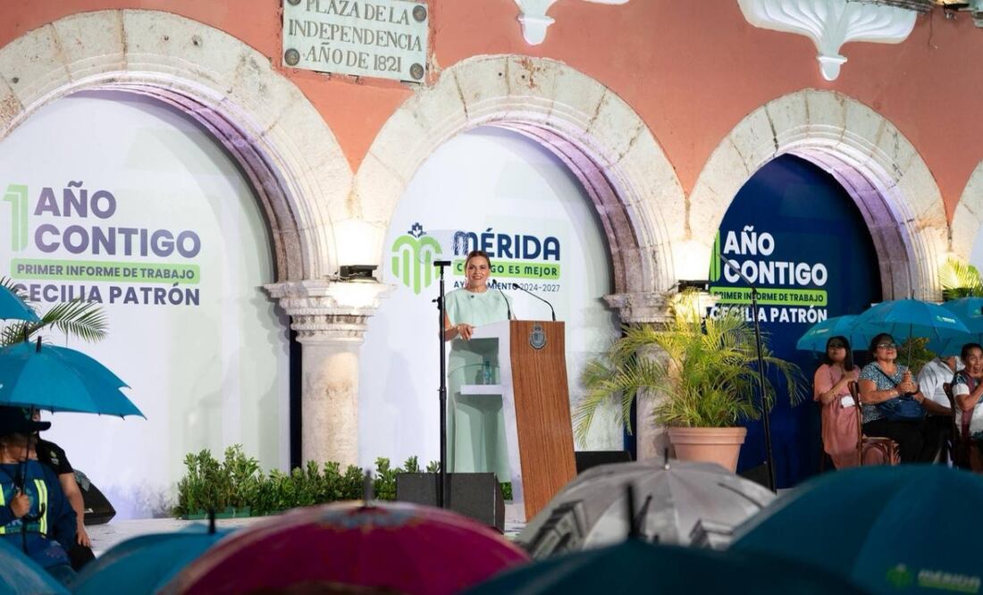 Mérida se gobierna de la mano de la gente; Cecilia Patrón presenta primer informe con enfoque en resultados y comunidad. Foto: Especial