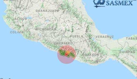 Reportan sismos de 4.9 y 4.4 con epicentro en San Marcos y Acapulco, Guerrero 