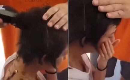 Padre rapa a su hija como castigo por burlarse de una compañera con cáncer y causa polémica; VIDEO