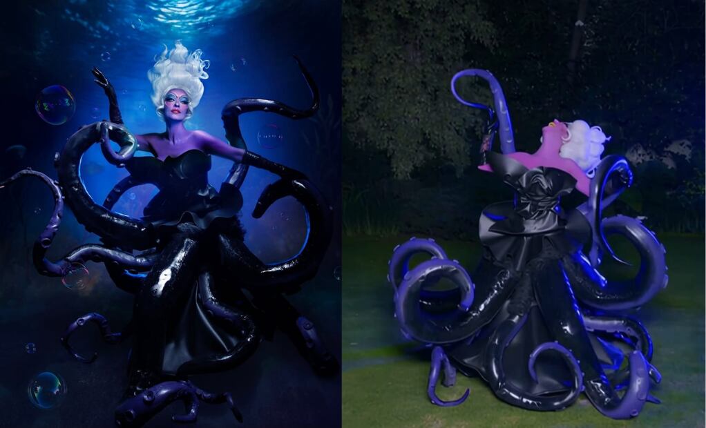 Martha Debayle llevó a Úrsula al mundo real con una caracterización llena de efectos especiales y producción detallada. Foto: Instagram @marthadebayle