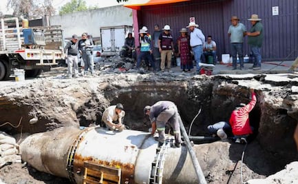 Concluyen trabajos en tubería tras megafuga de agua en Los Reyes Culhuacán; servicio se restaurará de manera paulatina: Segiagua
