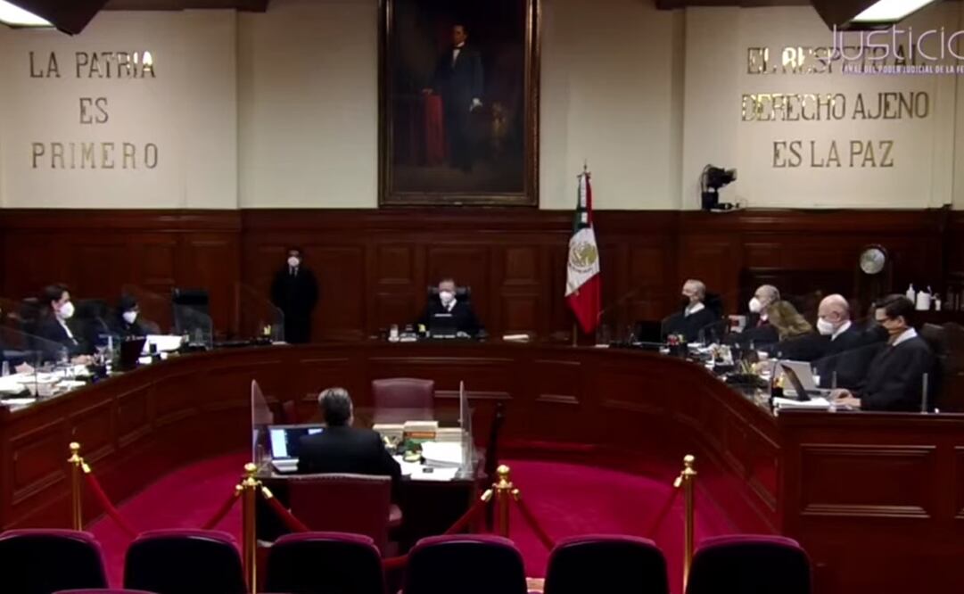 El debate inició con la postura de la ministra Margarita Ríos Farjat, quien se pronunció a favor de la propuesta de Aguilar Morales. Foto: Captura de pantalla