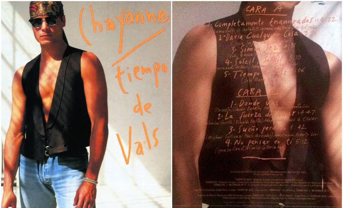 Chayanne protagoniza portada de su disco "Tiempo de vals" en 1990.