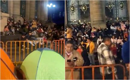 Pernoctan frente al Congreso de CDMX previo a entrevista de Ernestina Godoy