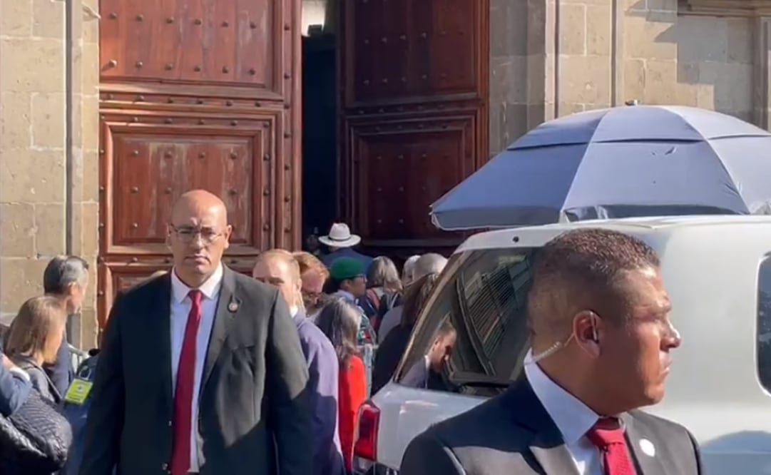 Comitiva de EU llega a Palacio Nacional para Diálogo de Alto Nivel sobre Seguridad. Foto: Captura de pantalla