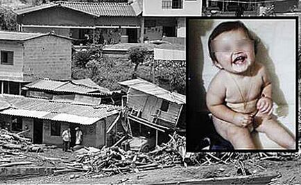 Entre lodo y palos, un bebé sobrevivió a alud en Colombia