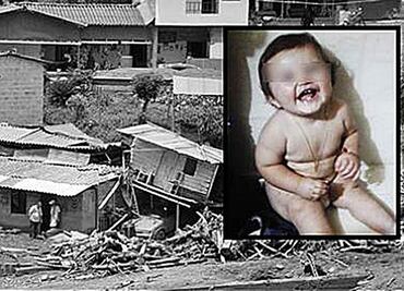 Entre lodo y palos, un bebé sobrevivió a alud en Colombia