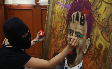 AMLO reprueba pintas a imagen de Madero en oficina de la CNDH