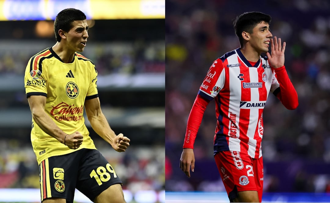 América y Atlético de San Luis en festejo de gol, durante la fase regular del torneo Apertura 2026 - Fotos: Imago7