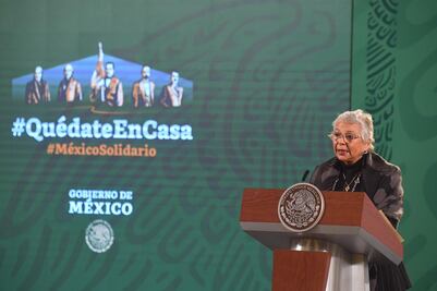 Encabeza Olga Sánchez Cordero conferencia matutina