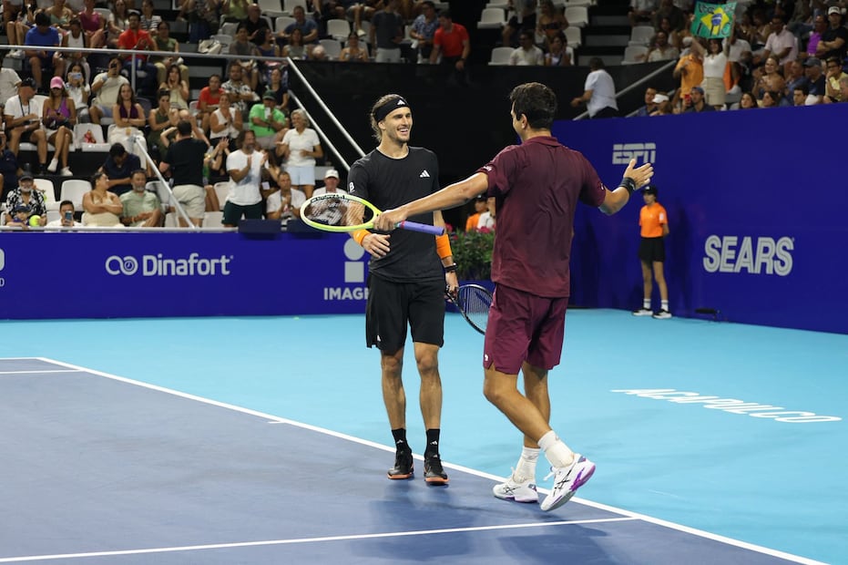 Marcelo Melo y Alexander Zverev en el Abierto Mexicano de Tenis - Foto: Esteban Torreblanca/EL UNIVERSAL