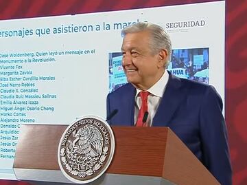 Esta es la lista de la Secretaría de Seguridad que exhibió AMLO de los asistentes a la marcha por el INE