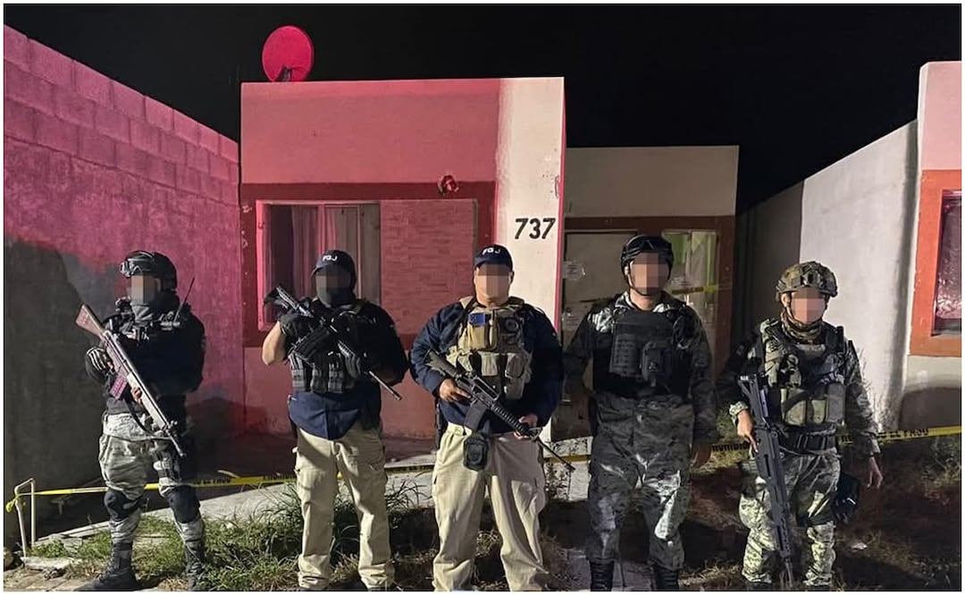 Un inmueble ubicado en el fraccionamiento San Francisco en Reynosa, Tamaulipas fue cateado como parte de un operativo de narcomenudeo (11/12/2024). Foto: Especial