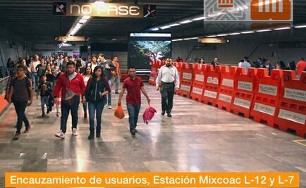 Para evitar saturación, el Metro implementa encauzamiento de usuarios en Mixcoac
