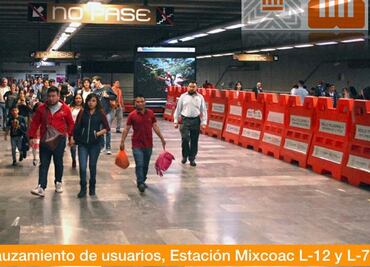 Para evitar saturación, el Metro implementa encauzamiento de usuarios en Mixcoac
