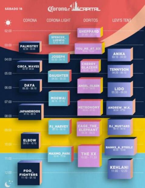Anuncian horarios del Corona Capital