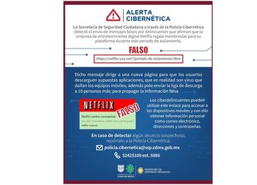 SSC alerta por falsas suscripciones a Netflix para cometer delitos