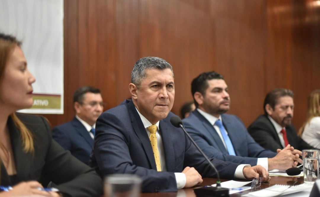 Comparecencia ante diputados locales, con motivo de la Glosa del Cuarto Informe de Gobierno, el Secretario de Seguridad Pública de Sinaloa, Oscar Rentería Schazarino (21/01/2026). Foto: Especial