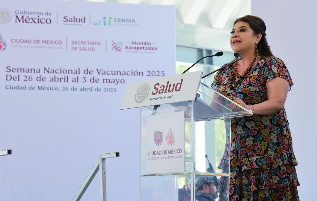 La jefa de gobierno, Clara Brugada encabezó la primera Semana Nacional de Vacunación 2025, que se desarrollará del 26 de abril al 3 de mayo en las 16 alcaldías capitalinas. (Foto: especial)