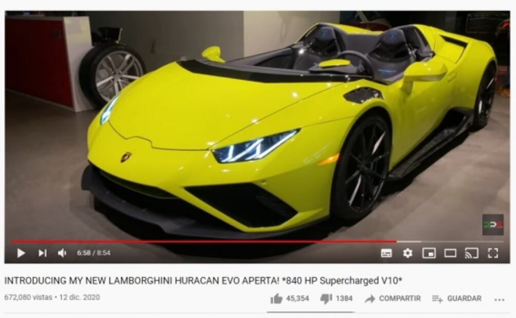 Youtuber crea su propio Lamborghini Huracan EVO sin parabrisas