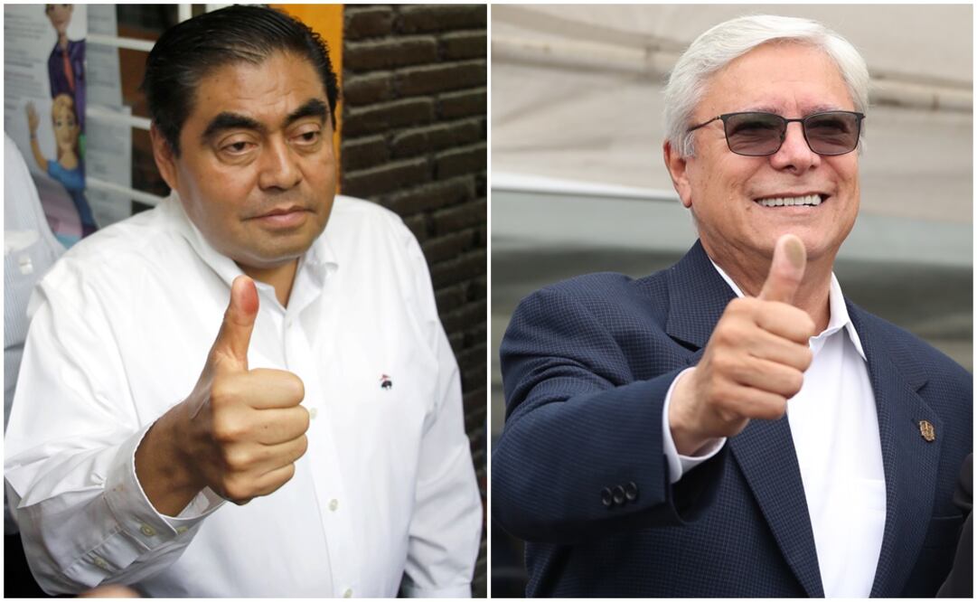 Miguel Barbosa y Jaime Bonilla en la jornada de este 2 de junio de 2019