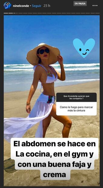 Ninel Conde impacta con cinturita y abdomen