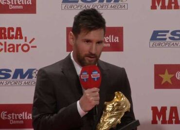 Lionel Messi recibe su cuarta Bota de Oro