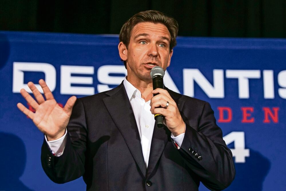 El gobernador de Florida y precandidato republicano, Ron DeSantis. Foto: Agencias