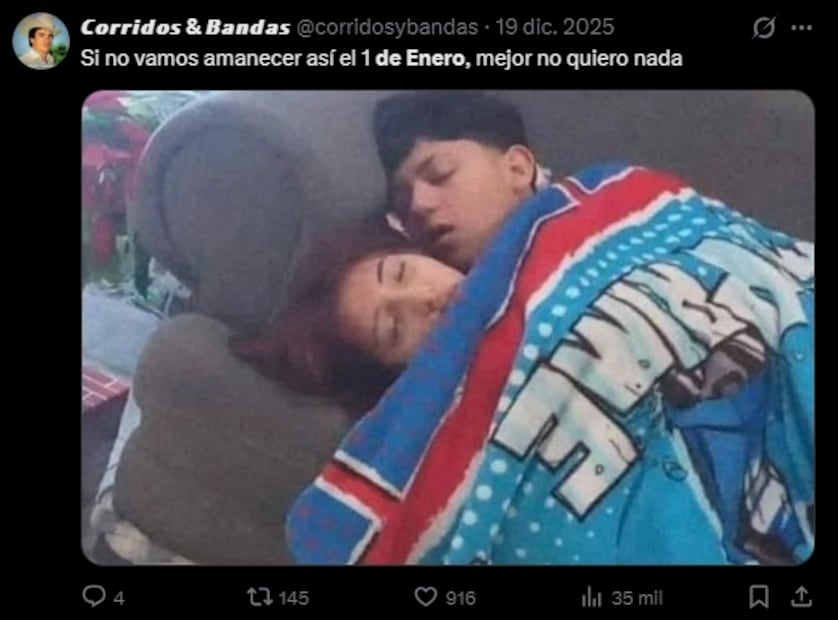 Los mejores memes del 1 de enero que marcaron el Año Nuevo 2026. Foto: Captura de pantalla