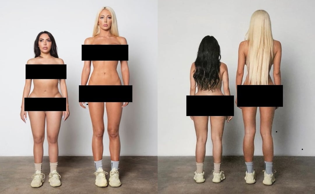 Las dobles de Kim y Paris muestran su cuerpo sin ninguna prenda. Foto: Instagram miguelbecer