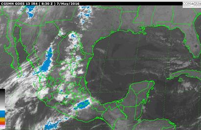 El frente frío número 61 ocasionará potencial de lluvias aisladas