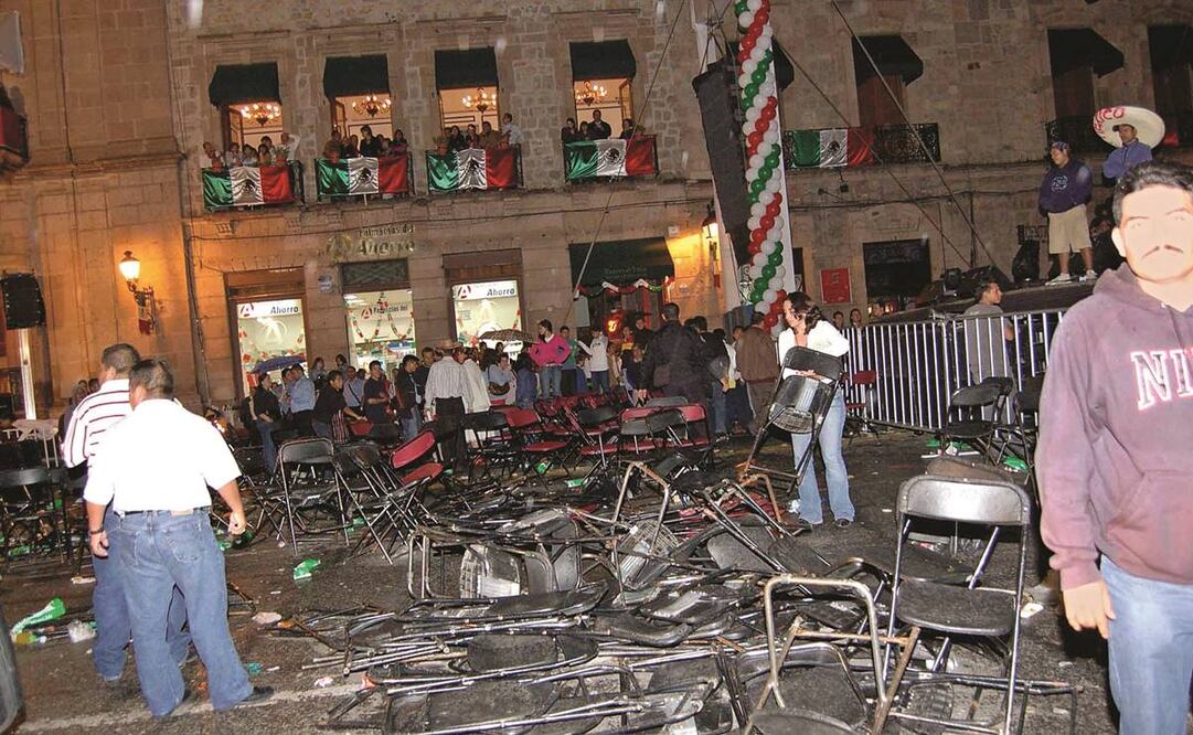 Imágenes de EL UNIVERSAL después del granadazo, el cual ocurrió durante el sexenio del expresidente Felipe Calderón. Foto: ARCHIVO EL UNIVERSAL