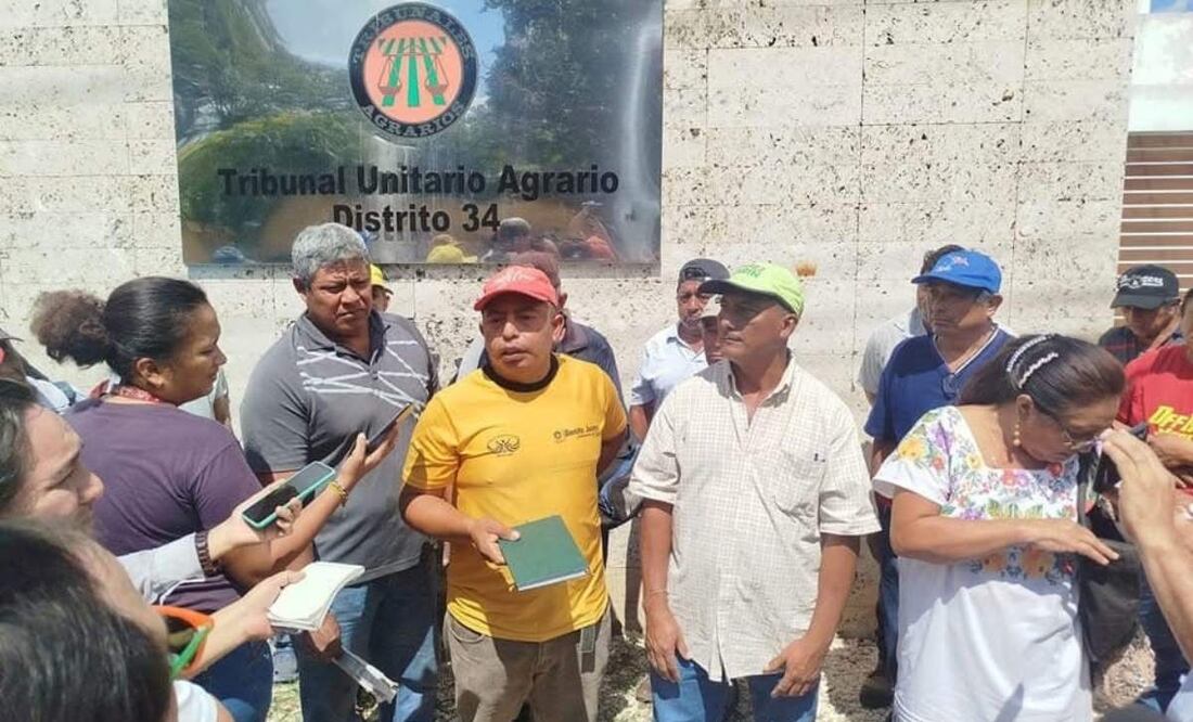 Los ejidatarios de Telchaquillo, Yucatán exigen un acuerdo con el INAH sobre las construcciones que se realizan en la zona arqueológica de Mayapán (01/03/2025). Foto: Especial