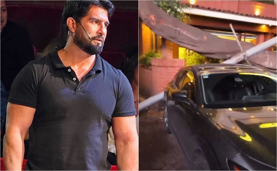 El automóvil de Arturo Carmona sufrió afectaciones luego de que un árbol cayera encima.
Fotos: Instagram, vía @arturo.carmona