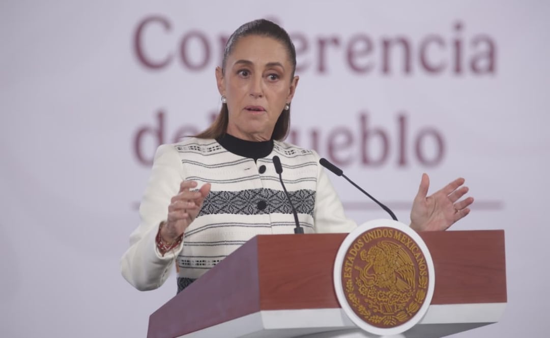 Conferencia matutina de la presidenta Claudia Sheinbaum Pardo en Palacio Nacional el 3 de febrero de 2026. Foto: Carlos Mejía / EL UNIVERSAL