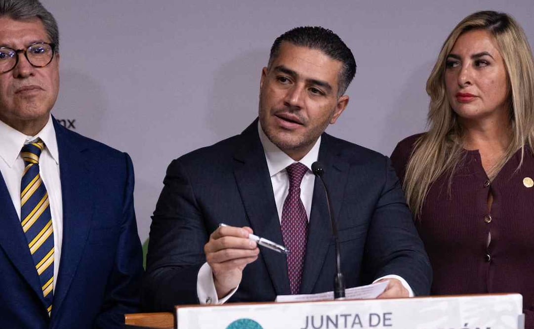 Omar García Harfuch, secretario de Seguridad y Protección Ciudadana, en conferencia desde la Cámara de Diputados este 27 de octubre de 2025 / Foto: Hugo Salvador. EL UNIVERSAL